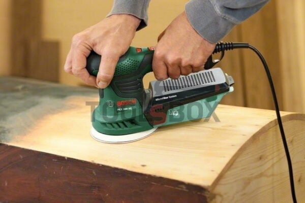 Ексцентър шлайф Bosch PEX 300 AE , микрофилтър ,  270 W , ф 125 мм - Image 2