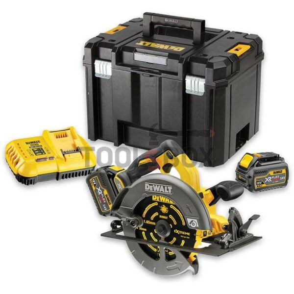 Акумулаторен Безчетков Циркуляр DeWALT DCS576T2-QW, ф 190, 54 V