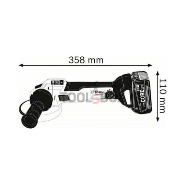 Ъглошлайф BOSCH GWX 18 V-10 C SOLO 125мм