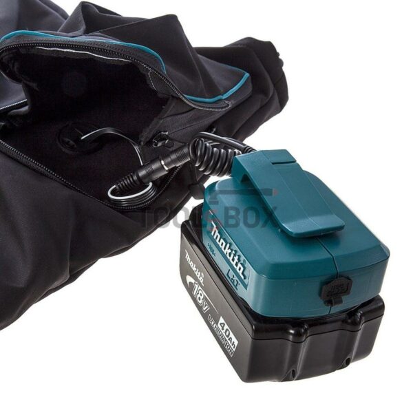 Работно зимно яке с подгряване Makita DCJ200ZL черно M, L, XL, XXL Спрян от Производство - Image 4
