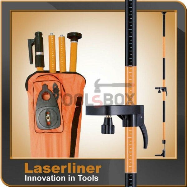 Прът за нивелир телескопичен Laserliner max 3.3 м, лата - Image 2
