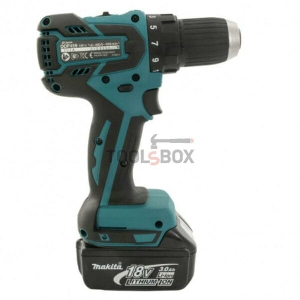 Акумулаторен безчетков винтоверт MAKITA DDF459RFJ, 18V, 45Nm