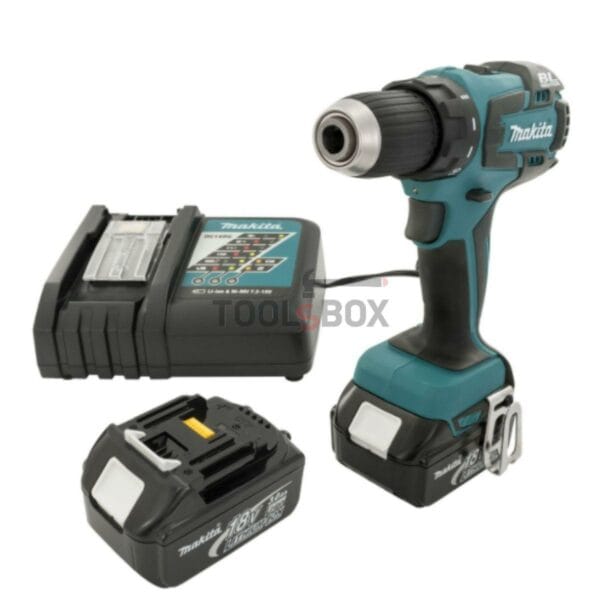 Акумулаторен безчетков винтоверт MAKITA DDF459RFJ, 18V, 45Nm