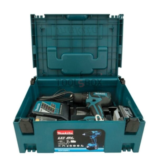 Акумулаторен безчетков винтоверт MAKITA DDF459RFJ, 18V, 45Nm