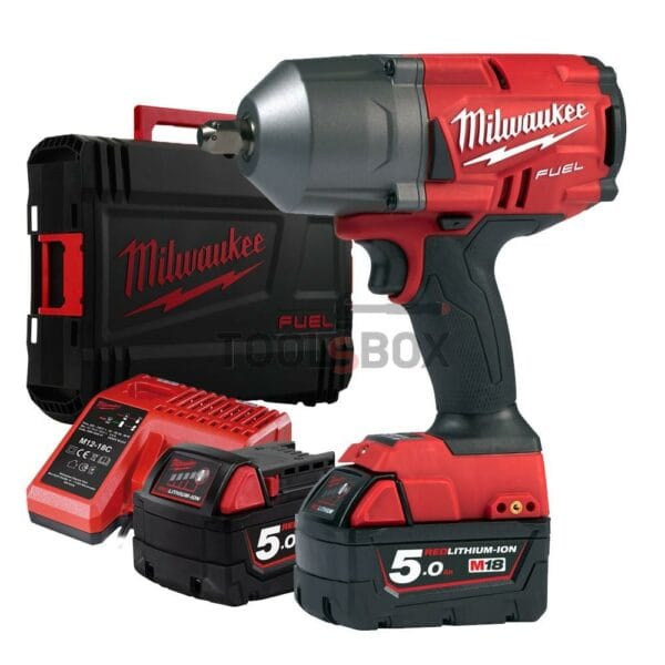 Акумулаторен гайковерт Milwaukee M18 HIWF12-502X, 1356Nm, Безчетков