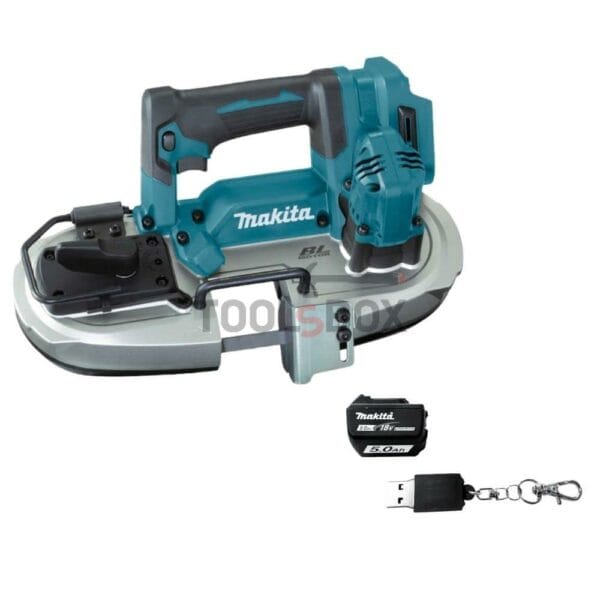 Акумулаторен ръчен банциг Makita DPB184Z, 18V, 51x51мм. + USB памет 16GB, с форма на батерия