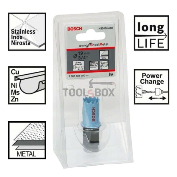 Биметална боркорона BOSCH Special for Sheet Metal, 19x20мм