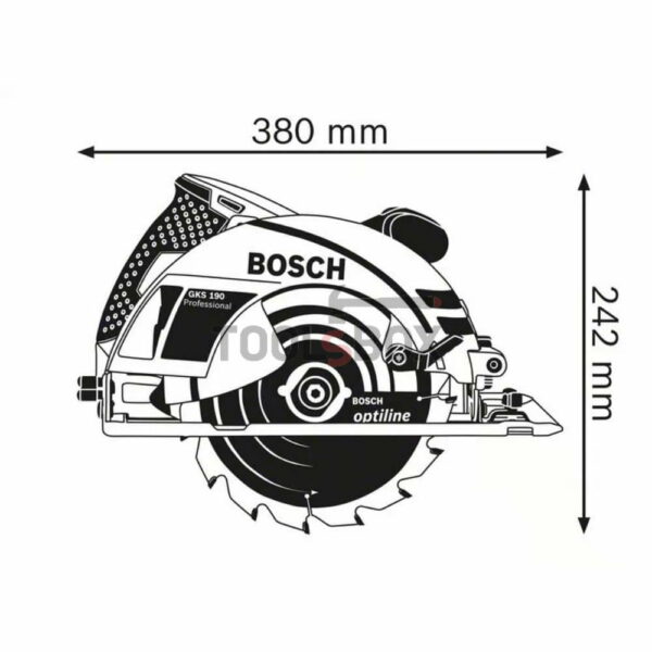 Циркуляр Bosch GKS 190, 1400 W, Ø 190 mm