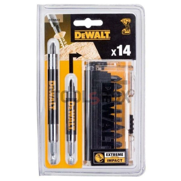 Комплект накрайници DEWALT DT70512T за ударен винтоверт 14 части - Image 2