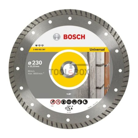 Диамантен диск Bosch 2608602397 Standard for Universal TURBO 230x2.5x22.23мм