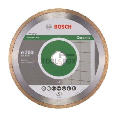 Диамантен диск Bosch 2608602537 Standard for Ceramic 200х1.6x25.40мм