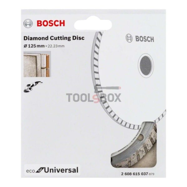 Диамантен диск Bosch 2608615037 Turbo ECO Universal 125x2.4x22.23мм