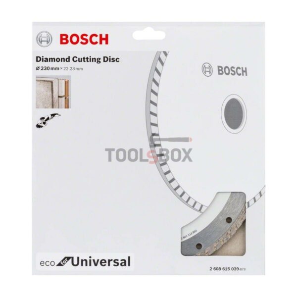 Диамантен диск Bosch 2608615039 Turbo ECO Universal 230x3.0x22.23мм