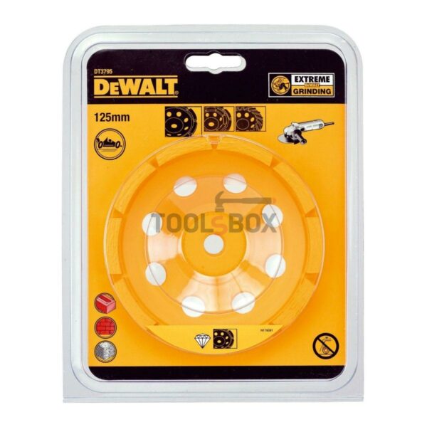 Диск диамантен за шлайфане на бетон DeWALT DT3795-QZ 125 мм, Extreme