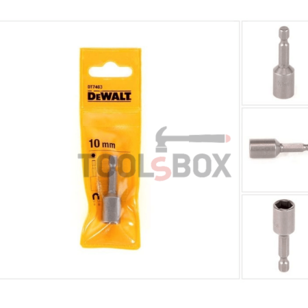 Глухо ключе с магнит DeWALT DT7403 / 10 мм /