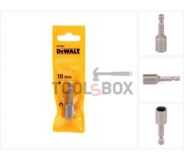 Глухо ключе с магнит DeWALT DT7403 / 10 мм /