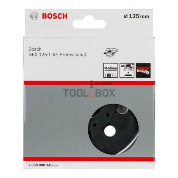 Гумена плоча за шлайф машина BOSCH 2608000349 (среднa) 125мм