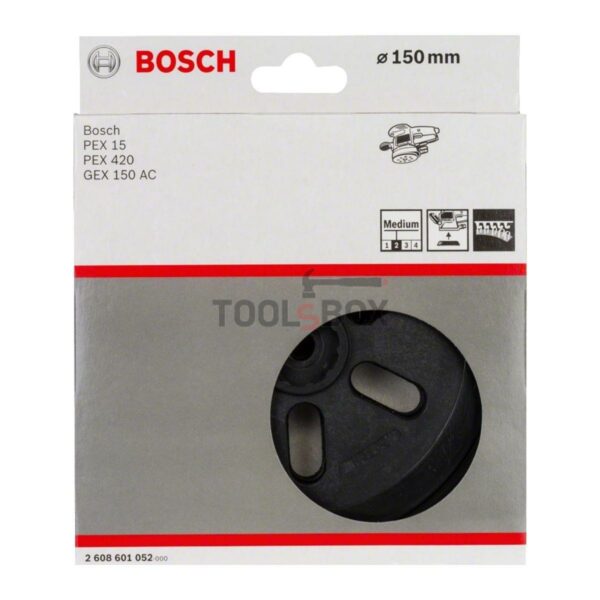 Гумена плоча за шлайф машина BOSCH 2608601052 (среднa твърдост) 150мм
