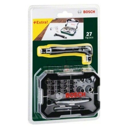 Комплект битове с тресчотка BOSCH 2607017393, 27 части