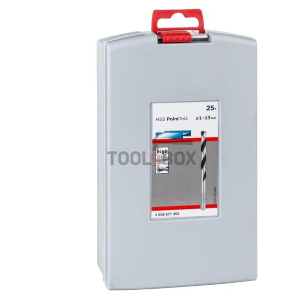 Комплект свредлa за метал BOSCH PointTec HSS,PointTeQ ProBox 1-13 мм,25 части