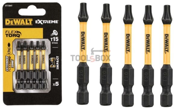 Накрайници Dewalt DT7394T - TX15 - 50 мм 5 бр.