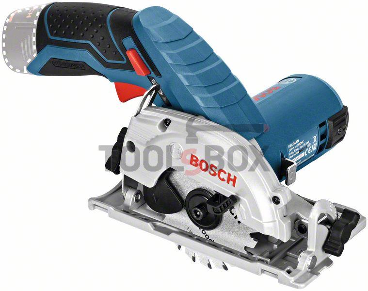 Акумулаторен ръчен циркуляр BOSCH GKS 12V-26 / Ø 85 мм , куфар L-Boxx, 2 батерии 2.0 Ah / 3601FA1001