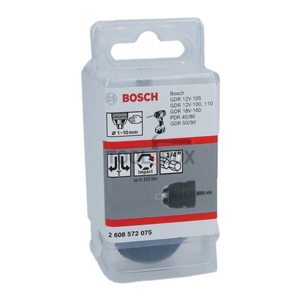 Патронник за винтоверт Bosch 2608572075, метален 1/4" 1-10мм