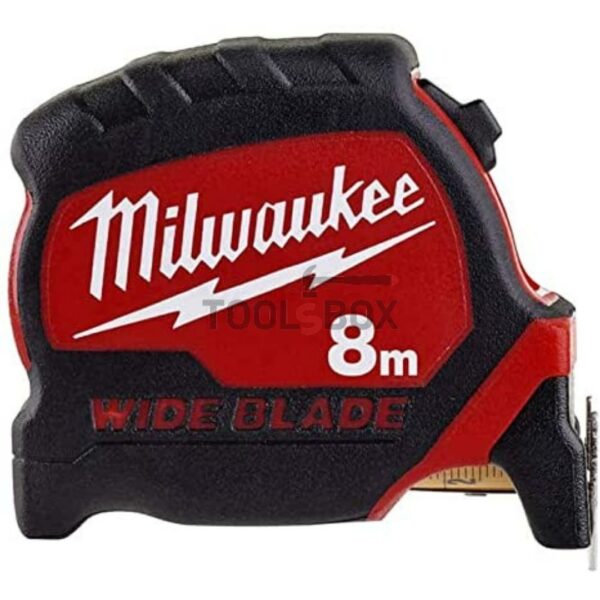 Ролетка Milwaukee Premium Wide Blade 8м x 33мм