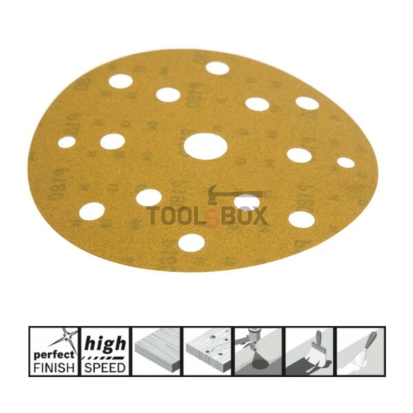 Шкурка BOSCH 2608621736, C450 150мм/180, 15 отвора, 50 броя