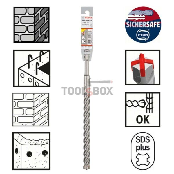 Свредло за бетон BOSCH SDS plus-5X, 15x200х260мм