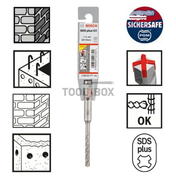 Свредло за бетон BOSCH SDS plus-5X, 6x50х110мм