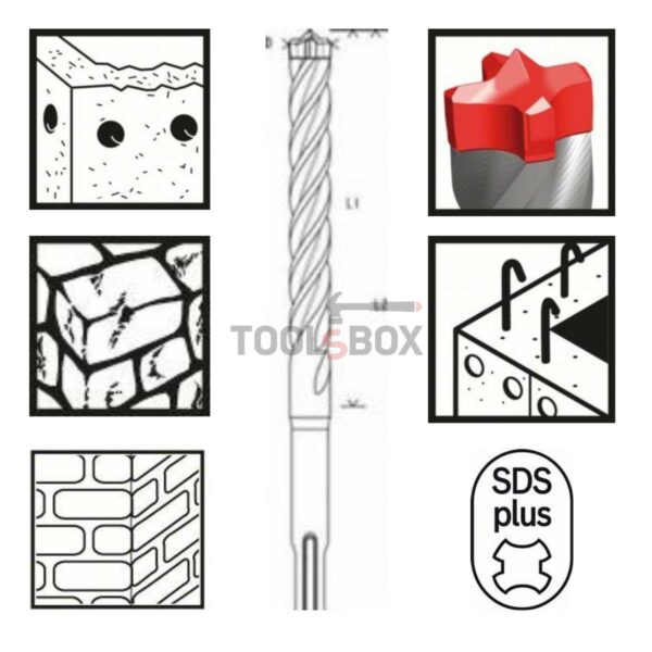 Свредло за бетон BOSCH SDS plus-7X, 8x100х165мм