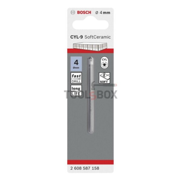 Свредло за стъкло и керамика BOSCH CYL-9 SoftCeramic 4x70мм