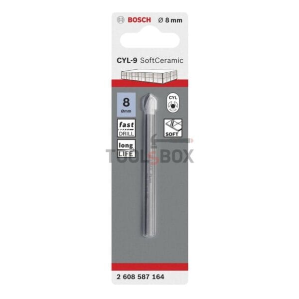 Свредло за стъкло и керамика BOSCH CYL-9 SoftCeramic 8x80мм