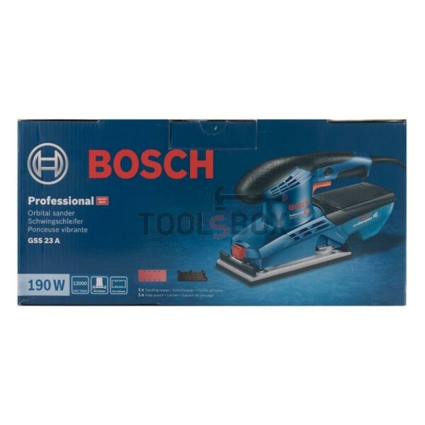 Виброшлайф Bosch GSS 23 A, 190W, 92x182мм.