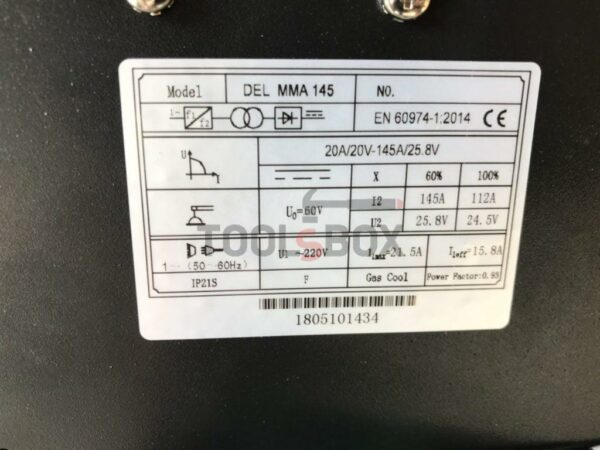 Заваръчен апарат – електрожен – DELL HEAVY 145A , 220V - Image 5