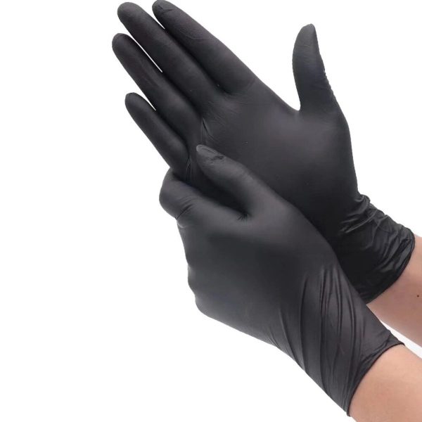 Нитрилни ръкавици за еднократна употреба 100бр L'' черни