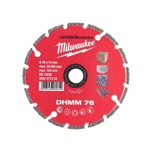 Диамантен диск Milwaukee 4932471333, DHMM Multi-Material 76х1.3х10мм