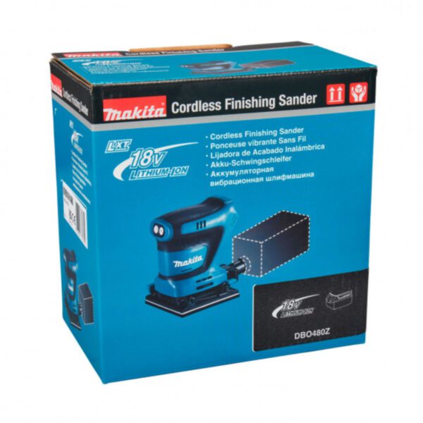 Акумулаторен виброшлайф Makita DBO480Z, 18 V, LXT, 114х102 мм - Image 3