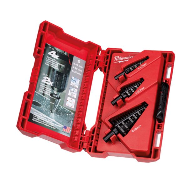 Комплект стъпаловидни свредла Milwaukee 48899399 / 3 бр
