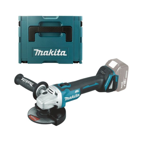 Акумулаторен ъглошлайф Makita DGA506ZJ, 18 V, 125 мм, безчетков