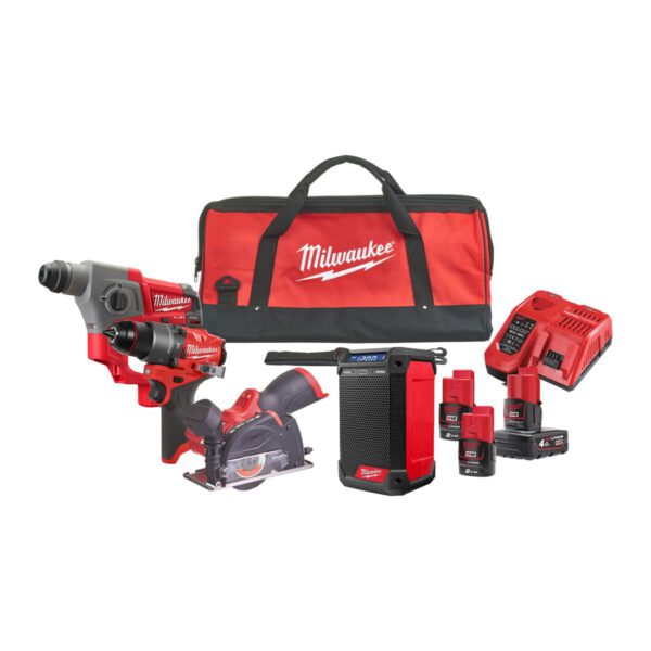 Комплект акумулаторни машини Milwaukee M12FPP4A2-423B / 12V set
