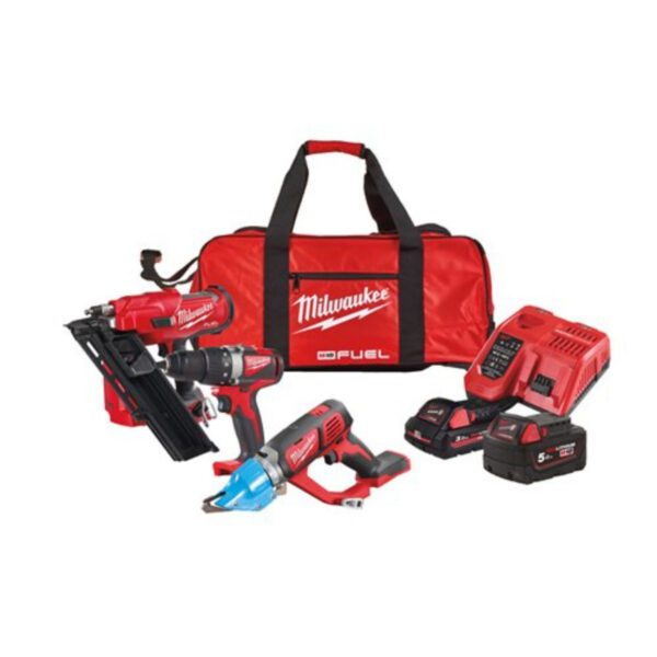 Комплект машини / такери за дърво Milwaukee M18FPP3H-532B - 3бр