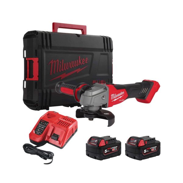 Акумулаторен ъглошлайф MILWAUKEE M18FSAG125X-502X, безчетков ф125мм