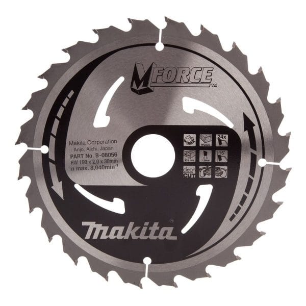 Циркулярен диск Makita B-08056 за дърво ф 190x30x24z