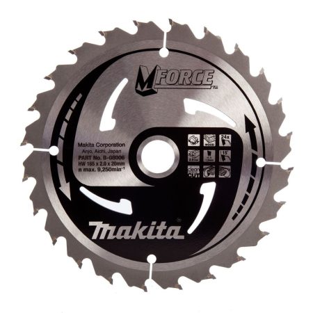 Циркулярен диск за дърво Makita ф 165x2.0x20, 24z