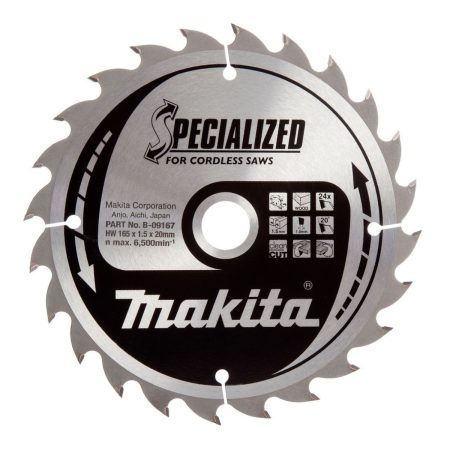 Циркулярен диск за дърво Makita ф 165x20 24 z