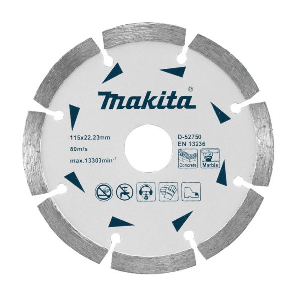 Диамантен диск за бетон и мрамор ф 115 мм Makita D-52750