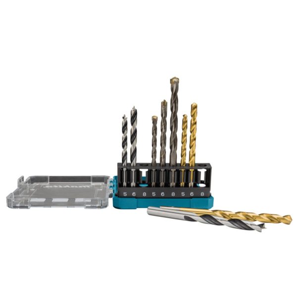 Комплект свредла за дърво, метал и бетон Makita D-71962 - 9бр., 5-8мм