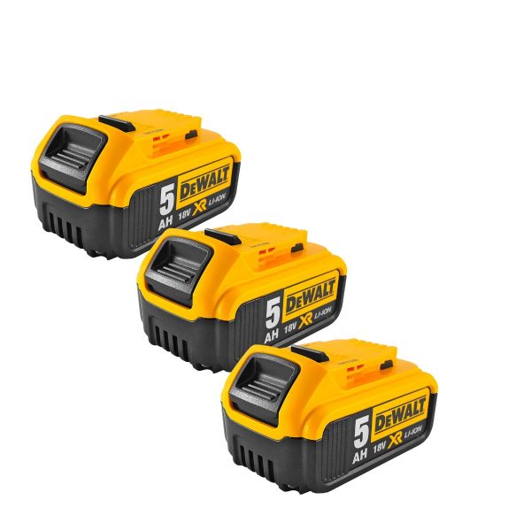 Акумулаторни батерии DeWALT DCB 184 x 3, 18V, 5,0Ah, Li-Ion, 3 бр.